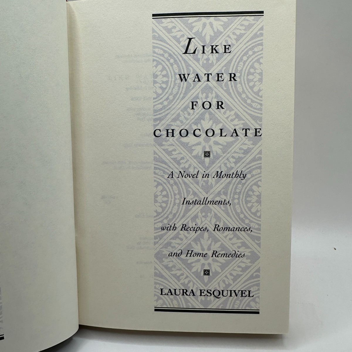 Like Water for Chocolate Laura Esquirel Hardcover DoubleDay | eBay