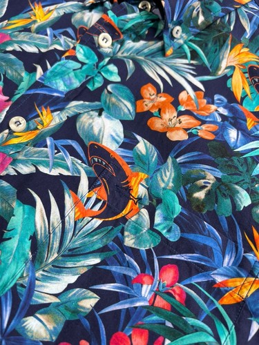 Paul Shark Mens Shirt Long Sleeve Button Down Floral Pattern Multicolor Size 41 - Picture 6 of 10