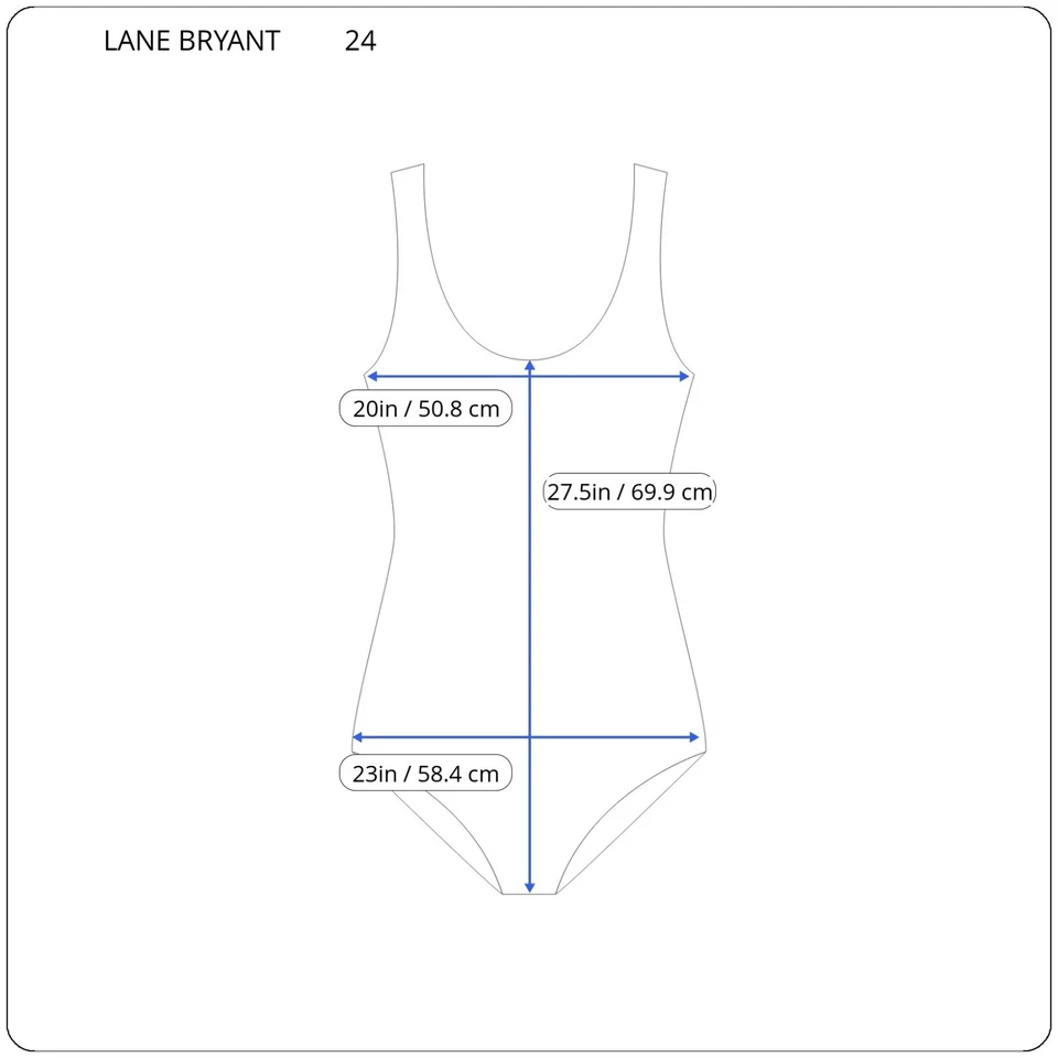 Traje de baño Lane Bryant para mujer 24 Plus con falda azul ajustable correa de espagueti sujetador Foto 2 de 4