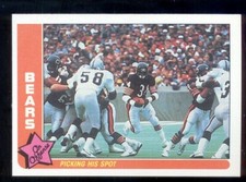 1985 Fleer Action WALTER PAYTON Jack Squirek Chicago Bears Card