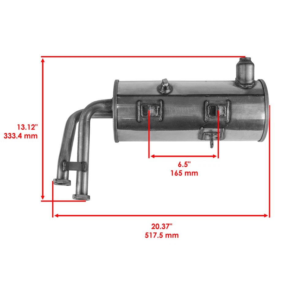 Exhaust Muffler For Kawasaki Mule 3000 3010 3020 Turf KAF620 2001-2008 - Image 2 of 4