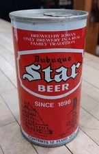 Vintage 12 Ounce Empty Pull Tab Dubuque Star Beer Can
