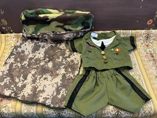 Build A Bear Army Military Green Dress Uniform Camo Sleeping Bag BAB LOT