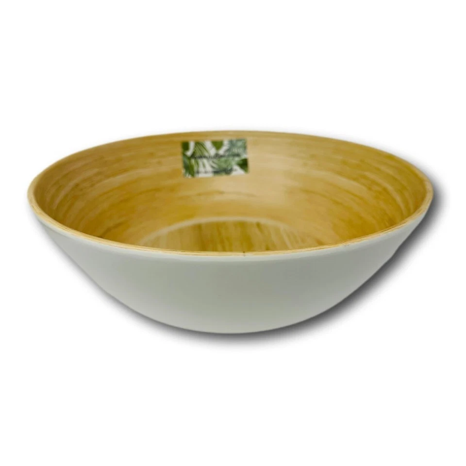 Tommy Bahama Melamina Servir Cuenco Madera Grano Blanco 11" Foto 3 de 4