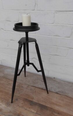 Kerzenständer Stativ Kerzenhalter  Loftstyle Eisen schwarz  45 cm