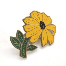 Maryland Yellow Flower SunflowerBrooch Lapel Hat Backpack Travel Souvenir Pin