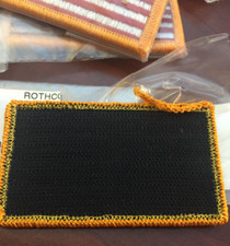 American Flag Patch LOT OF 2 - 2"x 3" - Gold Border / Made in USA