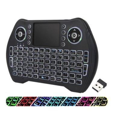 Backlit Mini Wireless Keyboard Touchpad Mouse Combo with Rechargable NO Charger