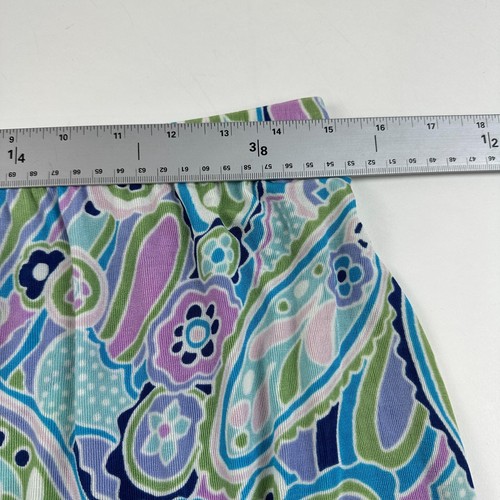 Falda Slinky Marca Volantes Dobladillo Talla Grande Pastel Púrpura Azul Mod Estampado Floral - Imagen 6 de 10