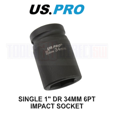 US PRO Tools 34mm 1'' DR 6 Point Deep Impact Socket 3743