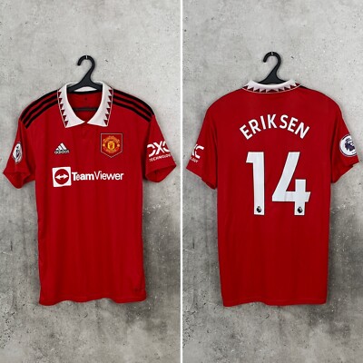 MANCHESTER UNITED 2022 2023 HOME FOOTBALL SHIRT #14 ERIKSEN ADIDAS