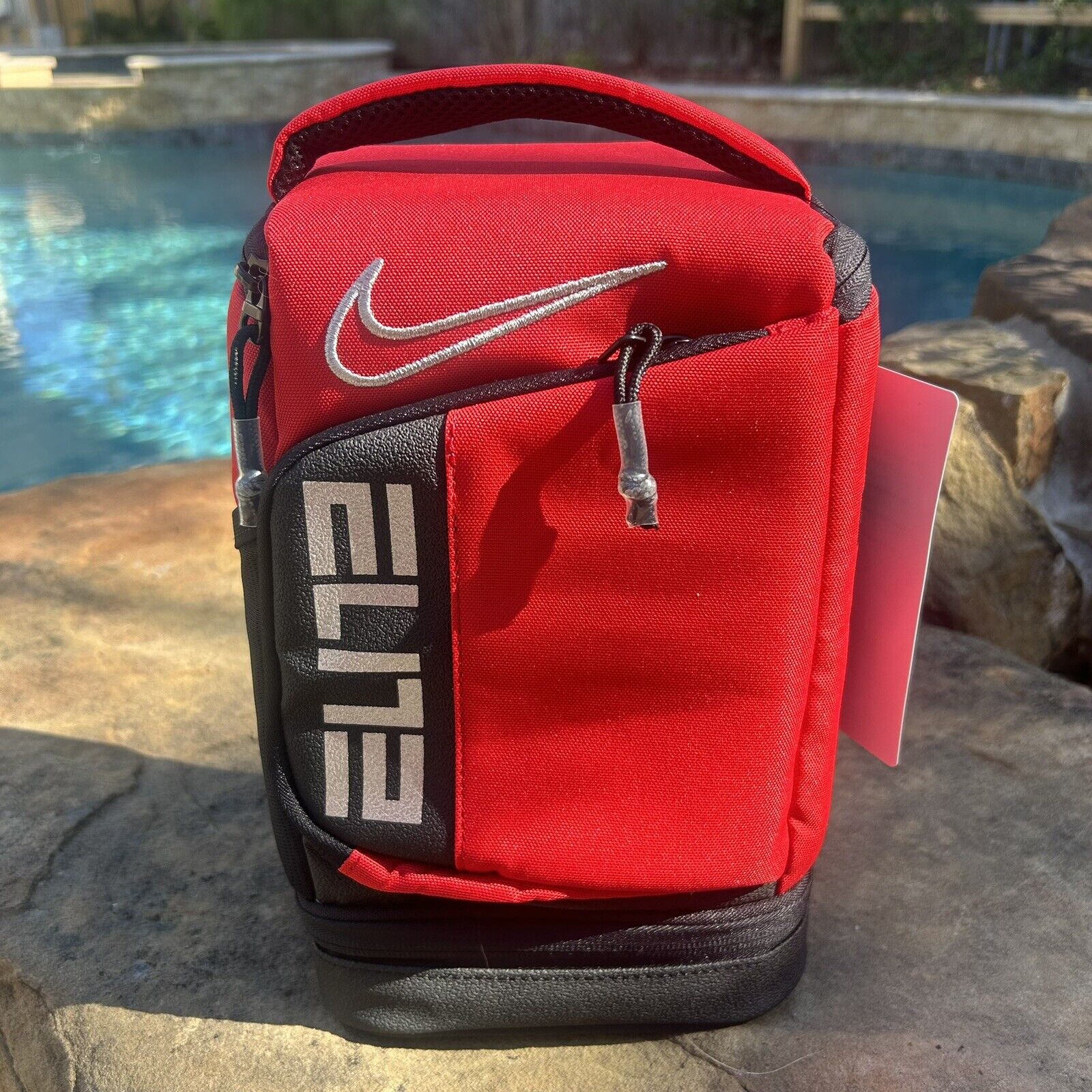 Nike Elite Fuel Pack Insulated Zippered Lunch Bag University Red Black 9A2904
