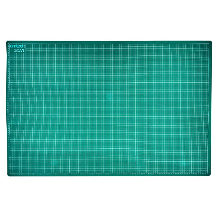 Amtech S0530 Double Sided Self Healing A3 Cutting Mat - Green for 
