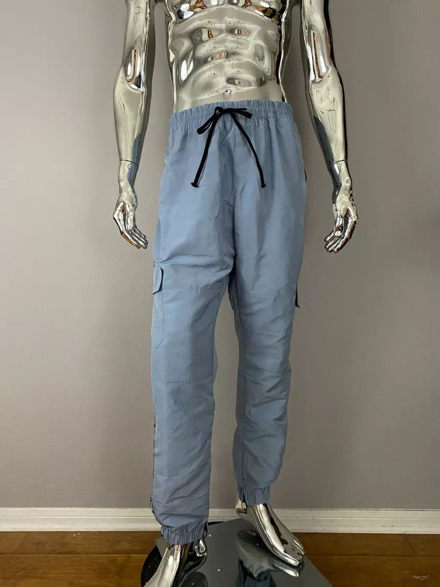 New Homme Femme Blue Adult Mens Casual Logo Jogger Pants Size 3XL