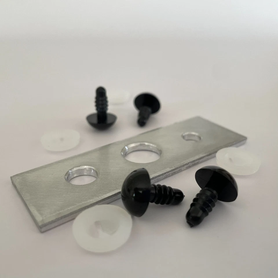 Sicherheitsaugen Spielzeug schwarz Kunststoff 5 mm bis 30 mm EN71-3 REACH zertifizierte Teddybären - Bild 4 von 4