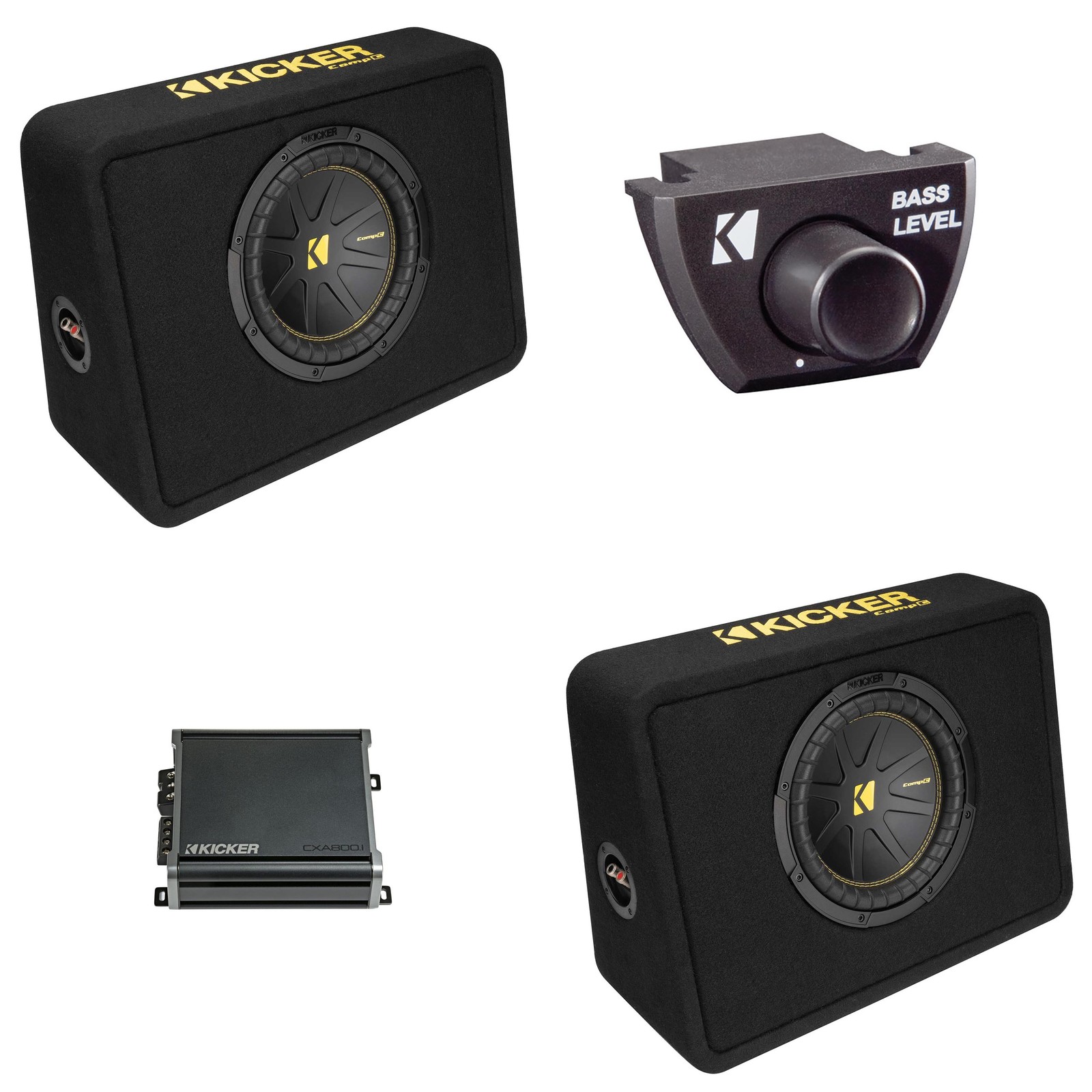 Kicker (2) 50TCWC104 + 46CXA8001 Bundle - Used Good Conditio