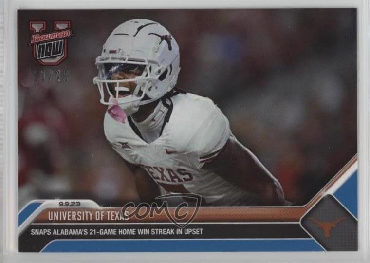 2023 Bowman U Now Blue /49 Texas Longhorns #2 6ns