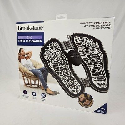 Brookstone EMS Foot Massager Neuropathy Feet Circulation Pain Relief Open Box