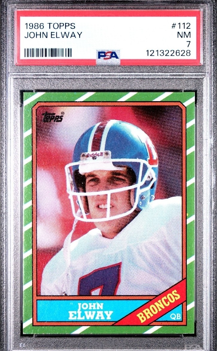 1986 Topps Football John Elway #112 PSA 7