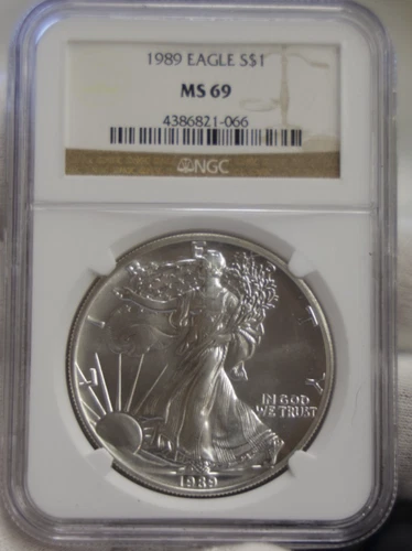 1989  US Silver Eagle $1 NGC MS69.
