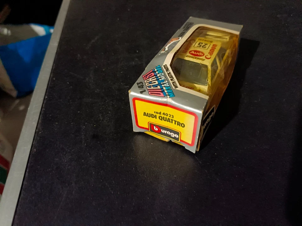 BBURAGO AUDI QUATTRO 4023 1:43 DIE CAST CON SCATOLA - Immagine 3 di 3