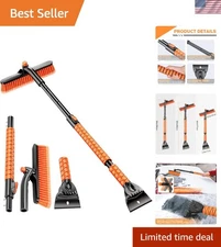 All-in-One 39" Ice Chipper & Snow Brush with Comfortable Grip for Winter Use