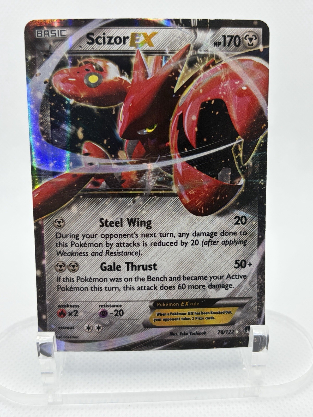 POKEMON TCG SCIZOR EX 76/122 ULTRA RARE HOLO BREAKPOINT LP