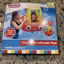 Little Tikes:Cozy Coupe Inflatable Pool Float Toy-Step 1 Ages 1-3 Yrs-Gently Use