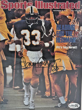 Tony Dorsett Signed 1976 SI REPRINT COVER ONLY JSA Auth Inscribed #33 Pitt HOF