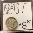 1924 S Mercury Silver Dime F! ENN Coins