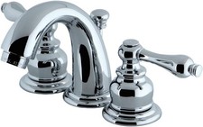 Kingston Brass KB911AL Victorian Mini Widespread Lavatory Faucet Polished Brass