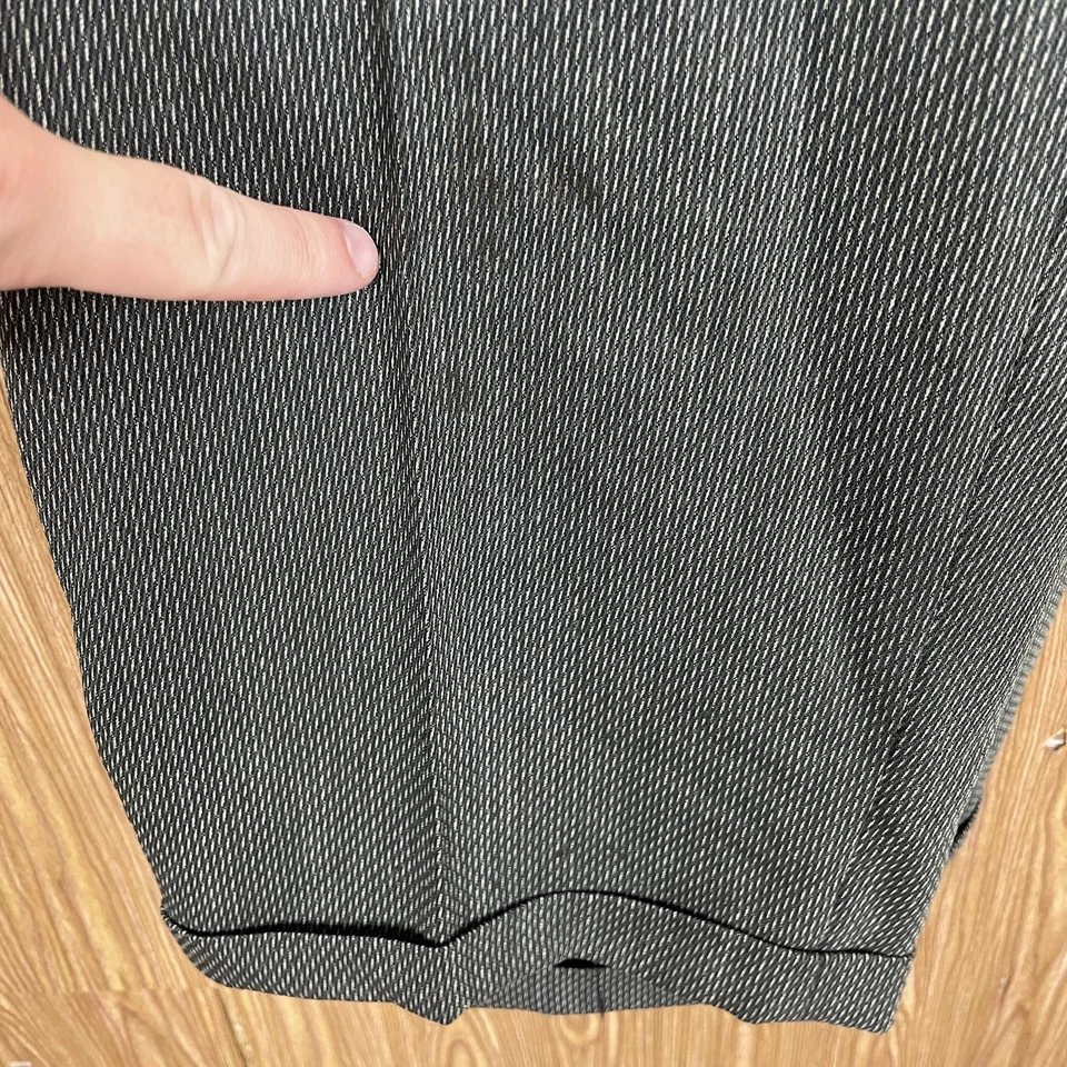 Traje Pal Zileri 2 Piezas Hombre 40R 32x29 Verde Blanco Texturizado 100s Lana Hecho en Italia Foto 3 de 4