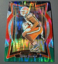 2024 PANINI SELECT CEDRIC TILLMAN CLEVELAND BROWNS BLACK GREEN SHOCK PRIZM #17