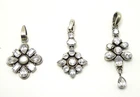 Vtg. Sterling Silver Crystal Costume Jewelry Necklace Pendants - NO RESERVE! - 2