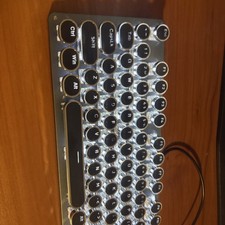 EWEADN TK100 Wired Mechanical Keyboard 104 Keys Light Up White Backlit