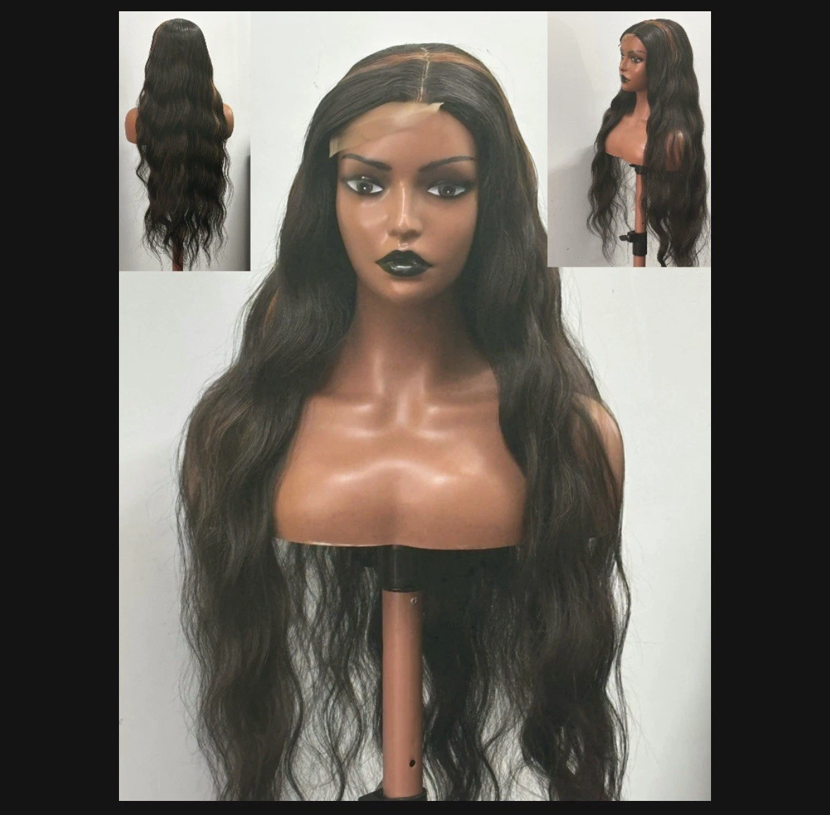 Body wave Human soft Blend 30 inch 4*4 closure, maintenance hair serum.