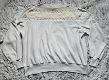 Women's Vintage 1980's WINNING SPIRIT Long Sleeved Velour Floral Blouse Size XXL