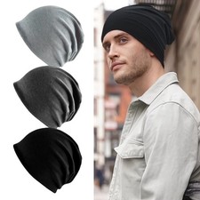 Image of Beechfield Soft Cotton Mens Womens Unisex Plain Jersey Beanie Hat