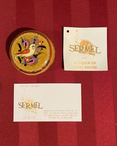 Sermal Gallery Mexico Trinket Box Paper Mâché Handmade Mexican Folk Art - Birds