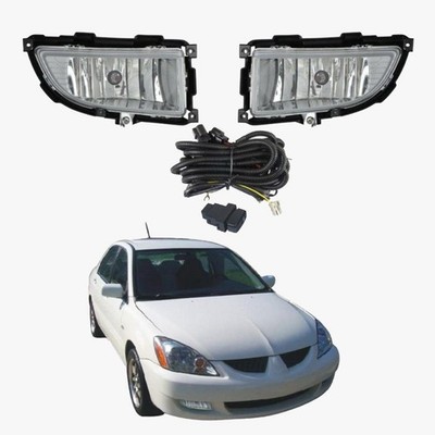 2x Front Bumper Fog Light Bulb Switch Wire Kit For Mitsubishi Lancer 2004-2006 B