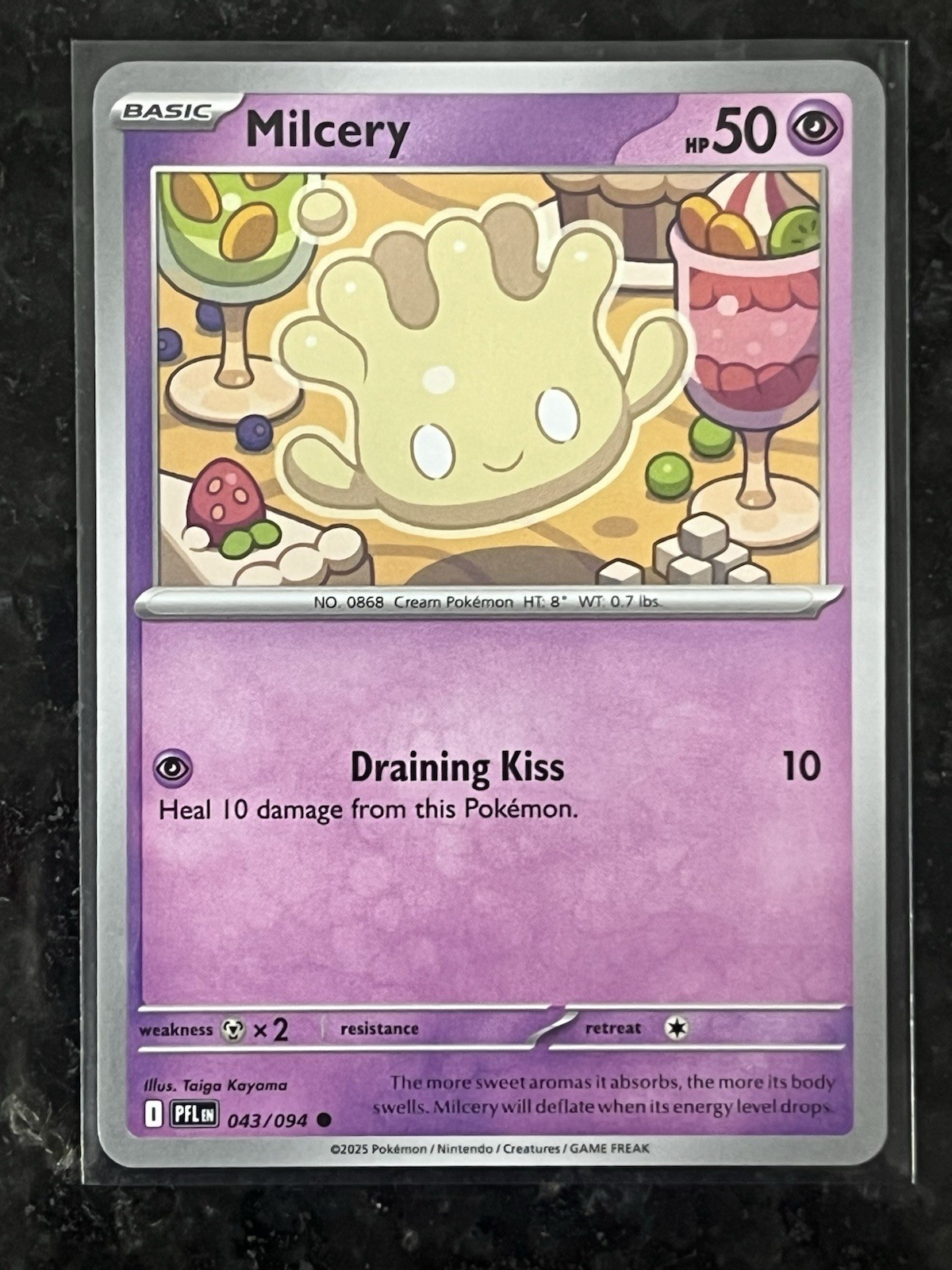 Milcery 43/94 Pokemon Card Phantasmal Flames Common NM