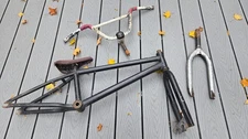 Vintage Old School BMX Bike Frame Eastern? Steel Bicycle Parts Fork Bars