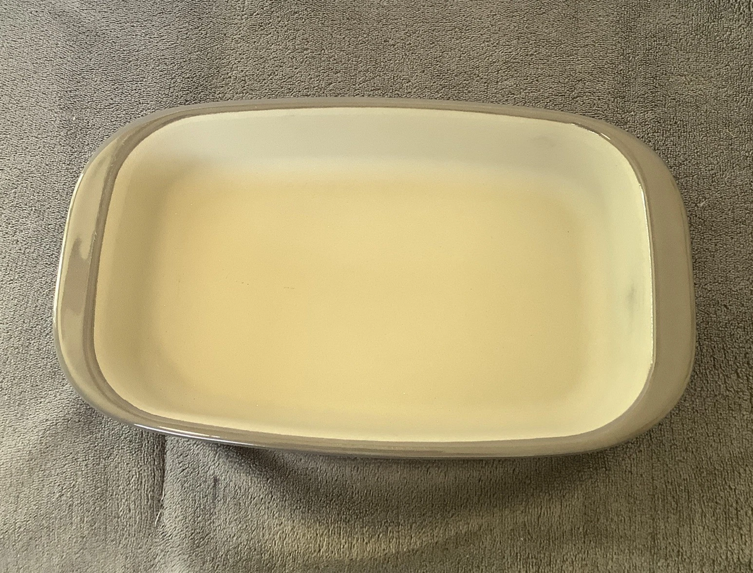 Pampered Chef Stone Small Gray Rectangle Baker 1421 6x9 Grey Baker