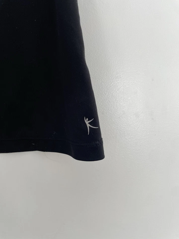 Camisa Danskin Niño Niña 100% Poliéster Rosa Caliente Raglán Manga Corta Negra L 10-12 Foto 3 de 4