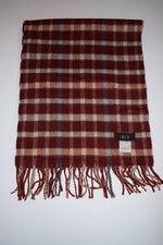 Daks scarf maroon classic check