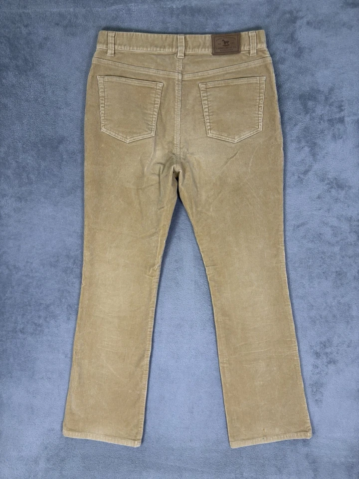 Pantalones de pana Lauren Jeans para mujer 4 color tostado corte bota regular tiro medio elásticos informales Foto 2 de 4