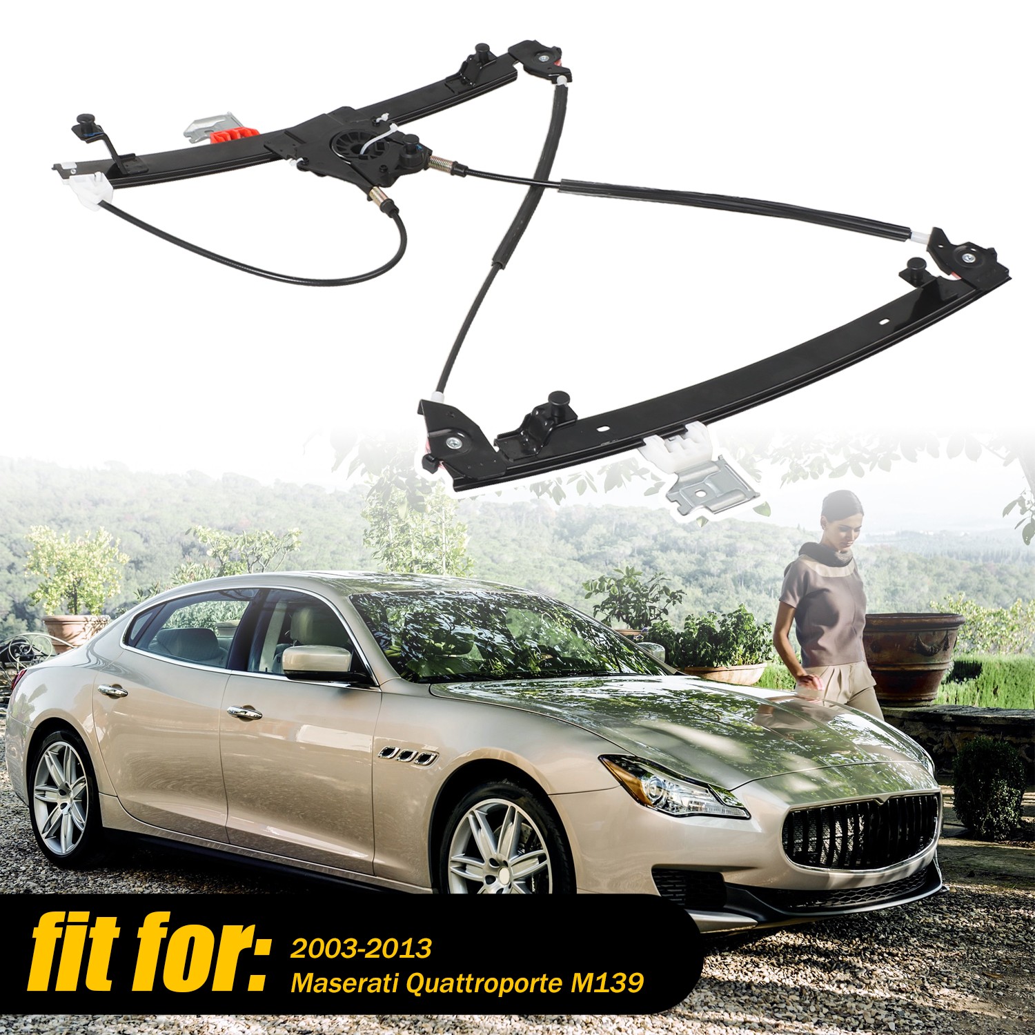 Right Rear Door Window Regulator for 03-2013 Maserati Quattroporte M139 66945400