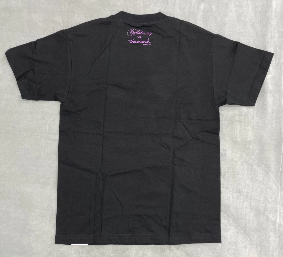 Camiseta Diamond Supply Co x Collab N.Y. Misfits Calavera Para Hombres M Negra Púrpura Dorada Foto 3 de 4