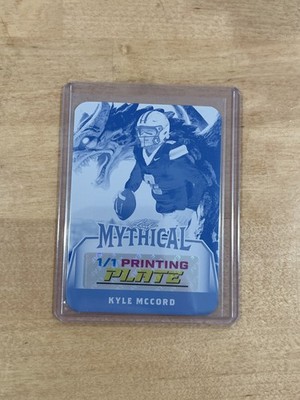 Kyle McCord 2025 Leaf Eclectic Signature Series Football 1/1 Printing Plate