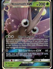 Venomoth GX Ultra Rare SM Unbroken Bonds 12/214 Grass Holo Pokemon Card